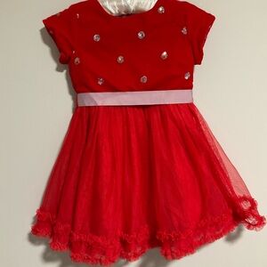 MINI BODEN 4/5 red tulle party dress
